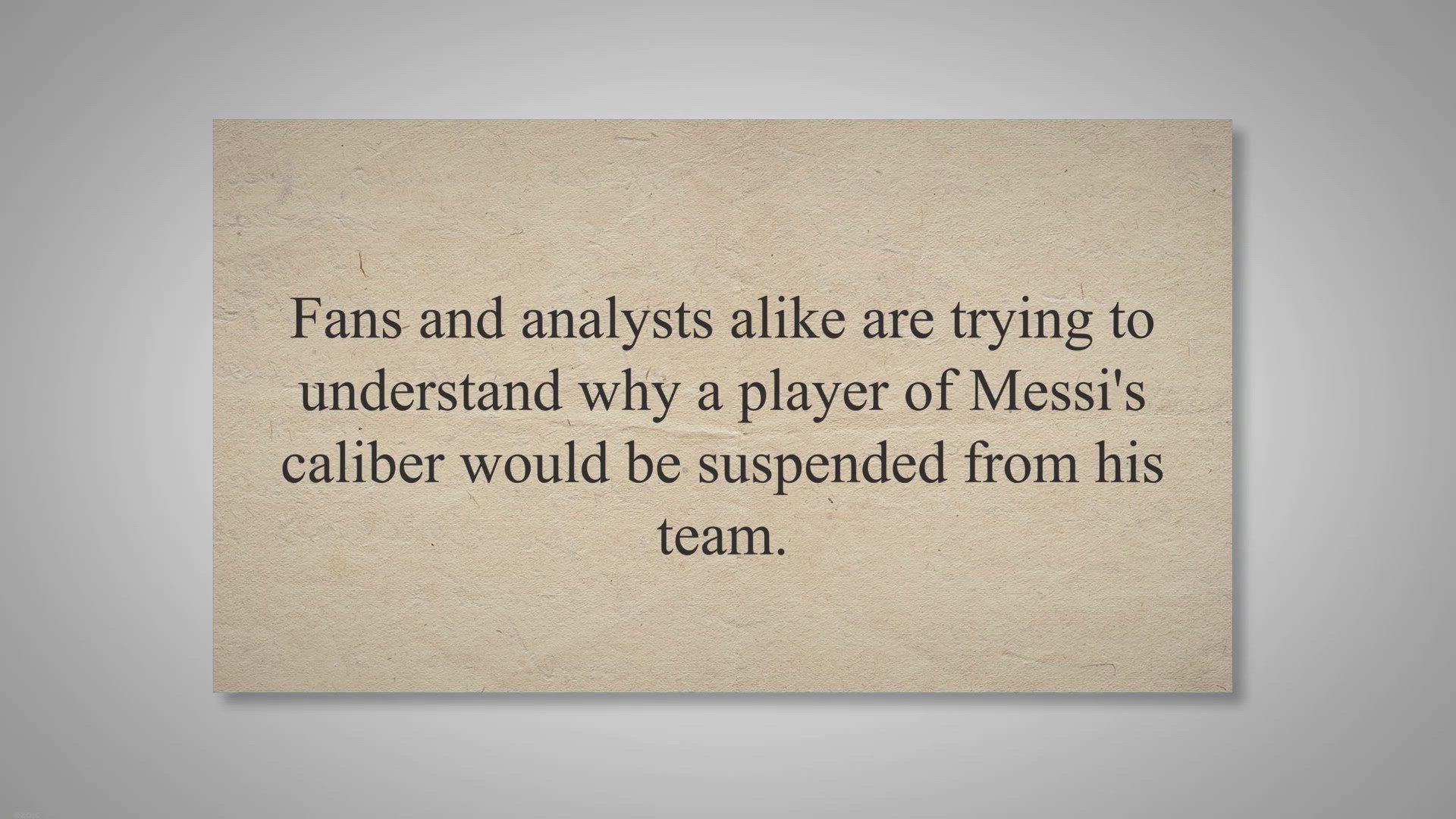 Video thumbnail for  Messi suspended from PSG for Traveling to Saudi Arabia