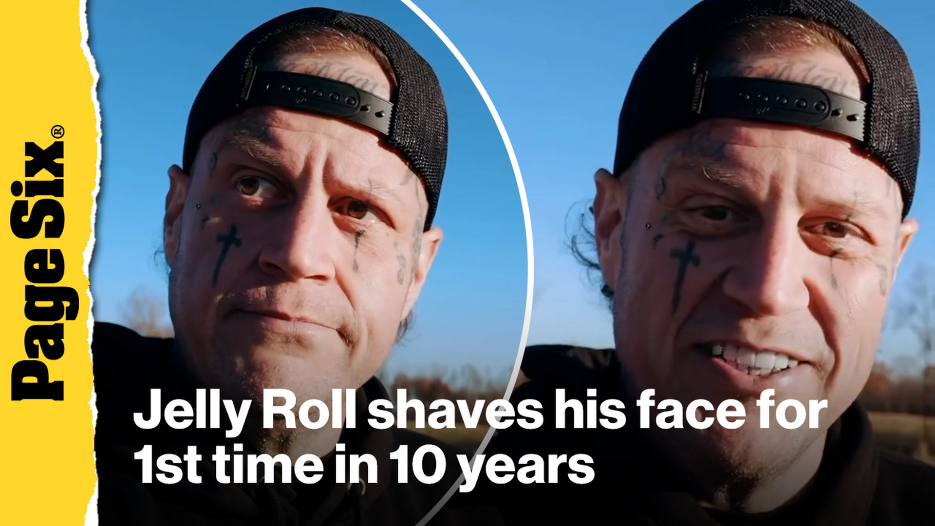Video thumbnail for Slimmed-down Jelly Roll reveals dramatic new look after shaving his face for the first time in 10 years