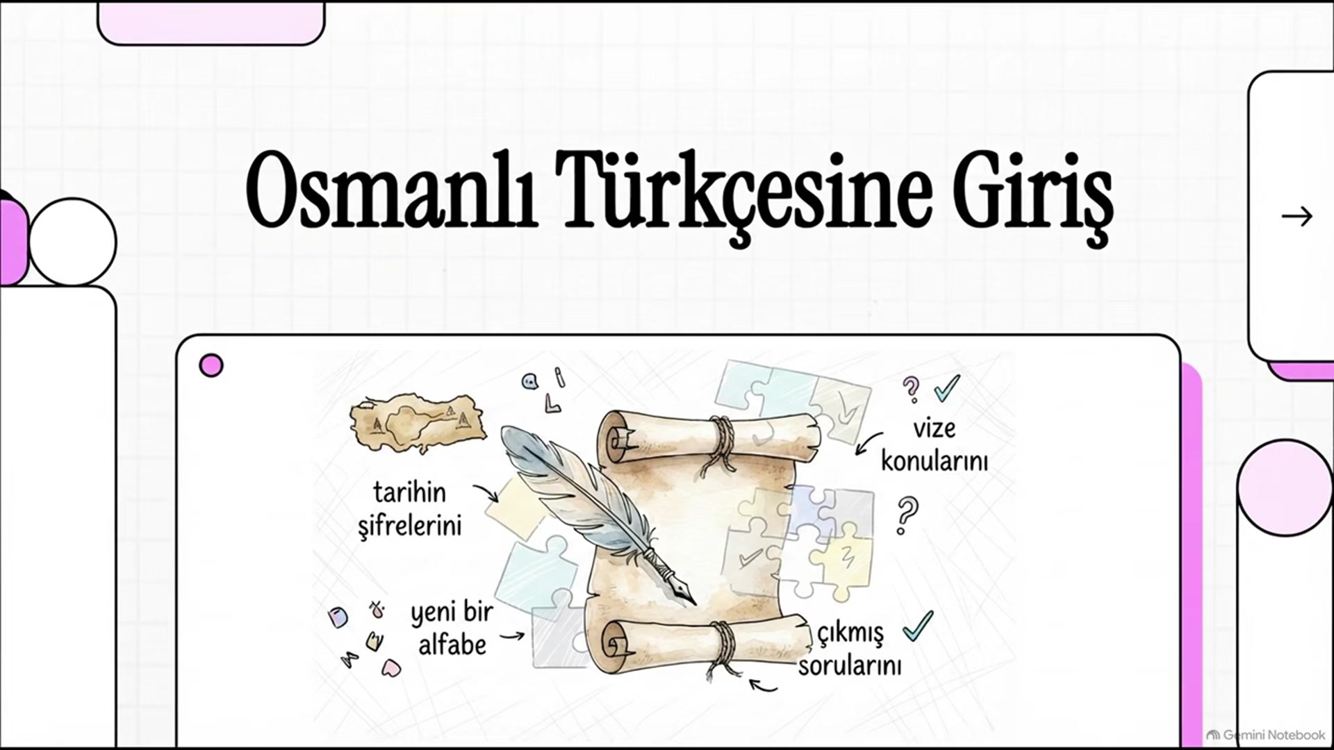 Video thumbnail for Osmanlı Türkçesine Giriş 2025-2026 Vize Soruları