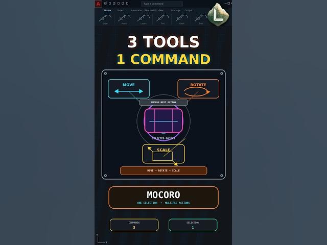 Video thumbnail for Move, Rotate and Scale Faster with AutoCAD MOCORO