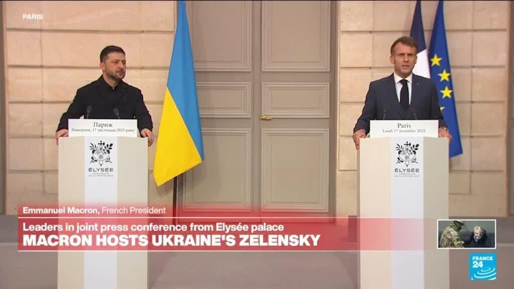 Video thumbnail for REPLAY: Macron and Zelensky discuss Rafale fighter jet deal at joint briefing