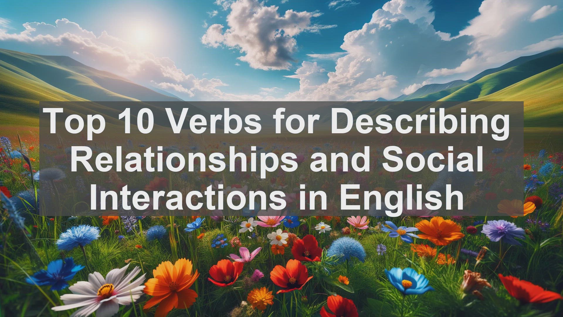 'Video thumbnail for Top 10 Verbs for Describing Relationships and Social Interactions in English'