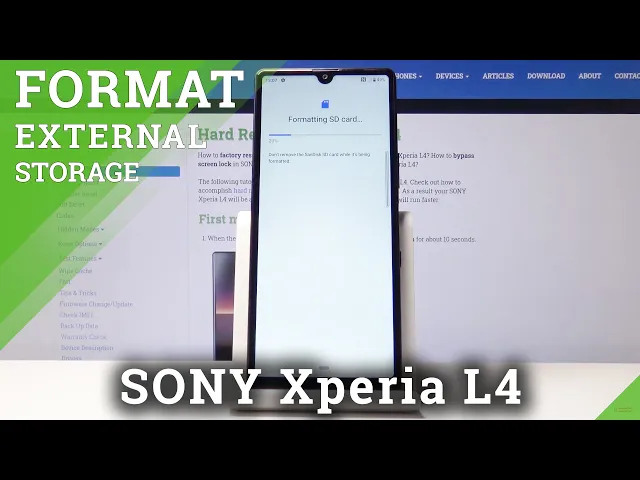 Video thumbnail for How to Format SD Card in SONY Xperia L4 – Clean External Storage