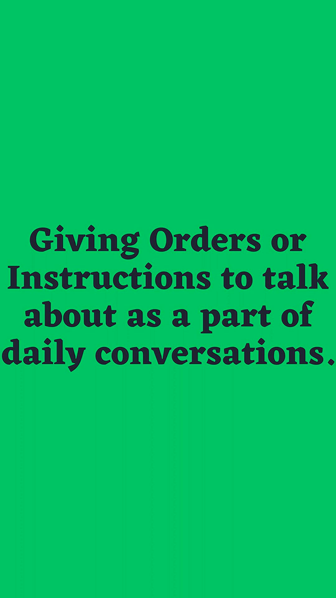 'Video thumbnail for Giving Orders or Instructions Part 10'