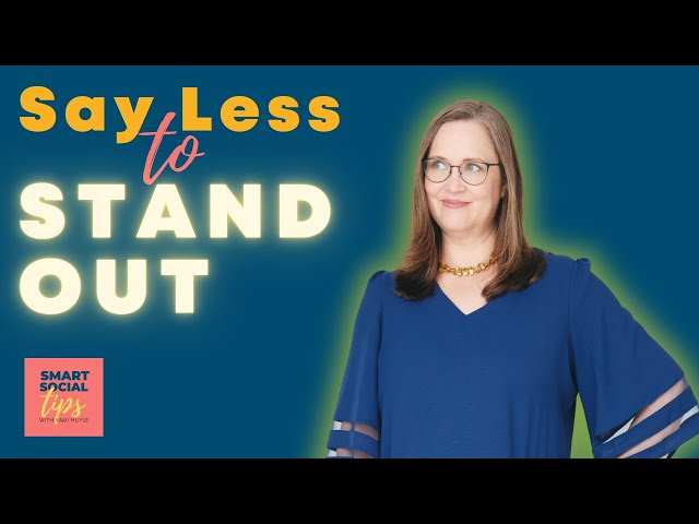 Video thumbnail for Say Less to Stand Out