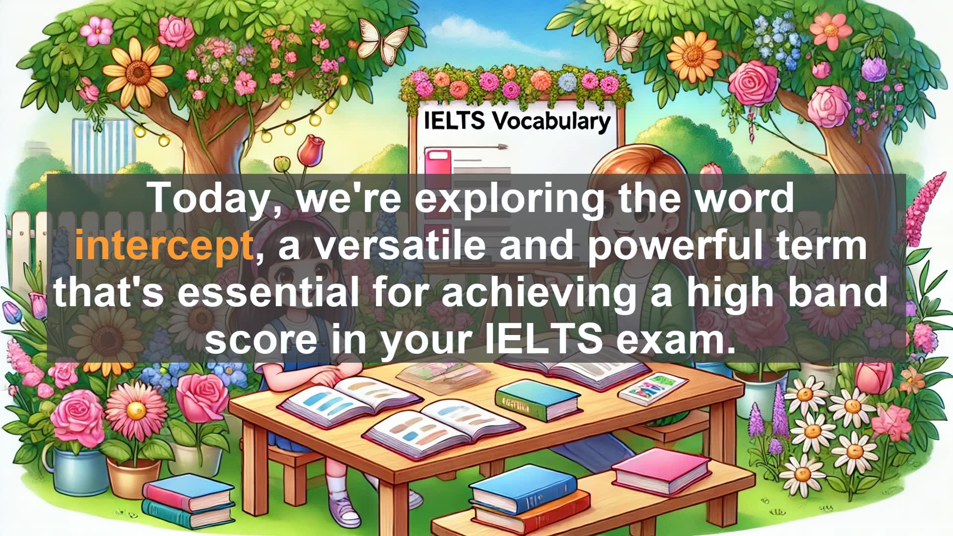 'Video thumbnail for 5000 Must Know IELTS 8.0 Vocabulary - Mastering 'Intercept': Boost Your IELTS Score'