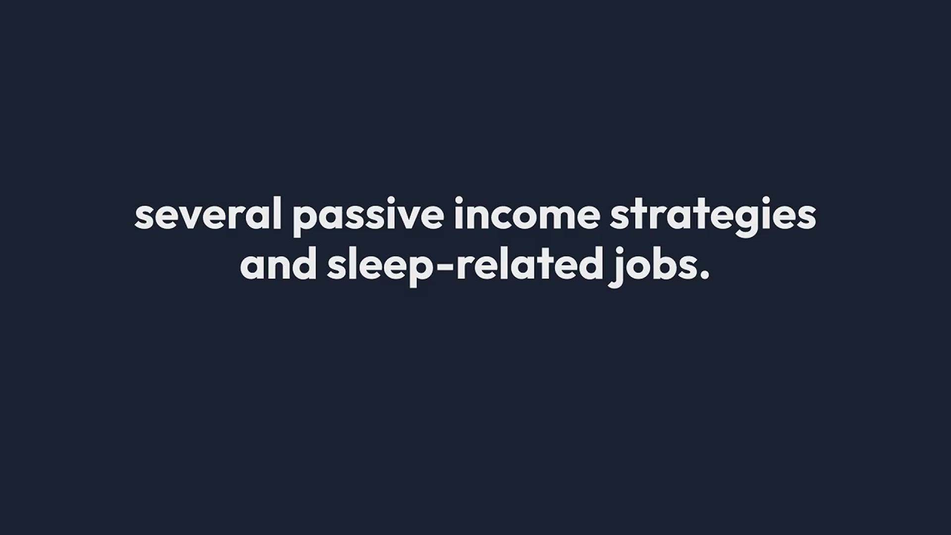 Video thumbnail for How to Make Money While You Sleep: 7 Passive Income Ideas & Sleep-Related Jobs!