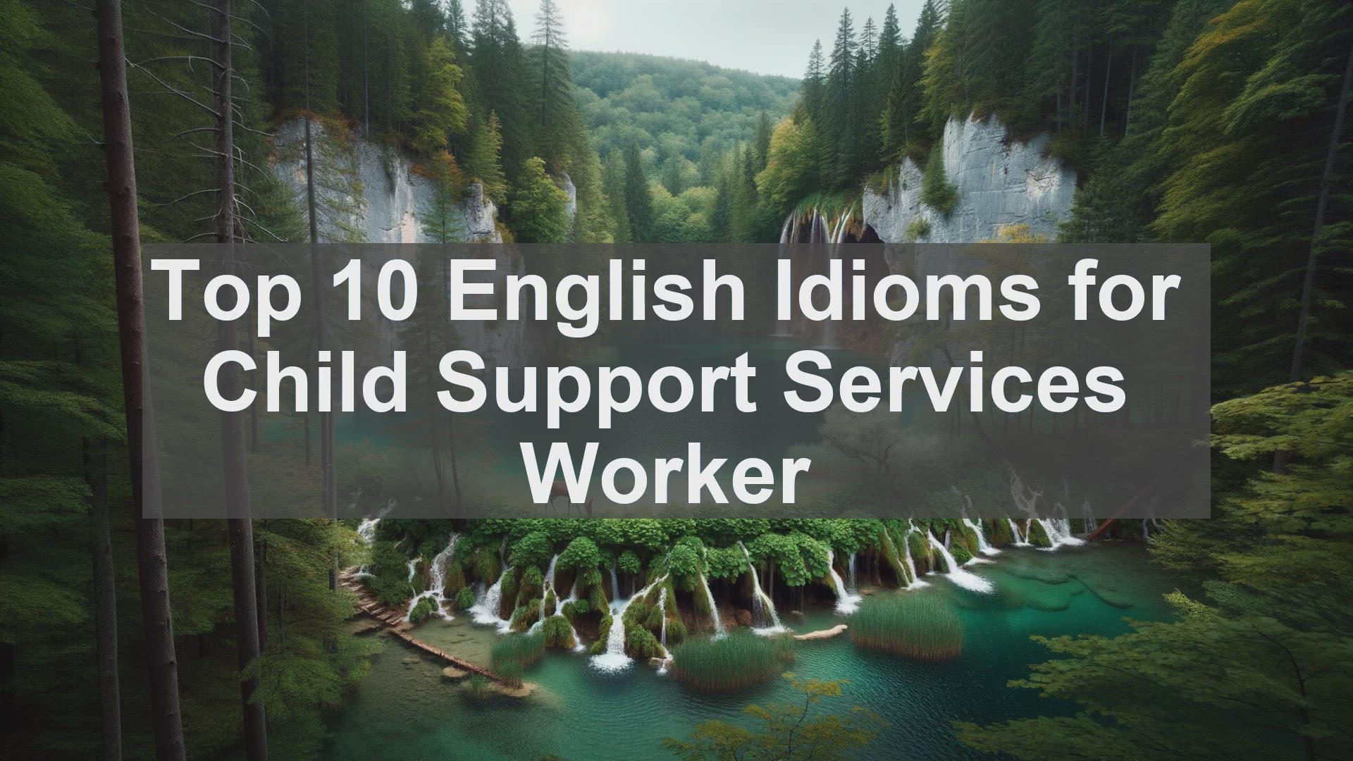 'Video thumbnail for Top 10 English Idioms for Child Support Services Worker'