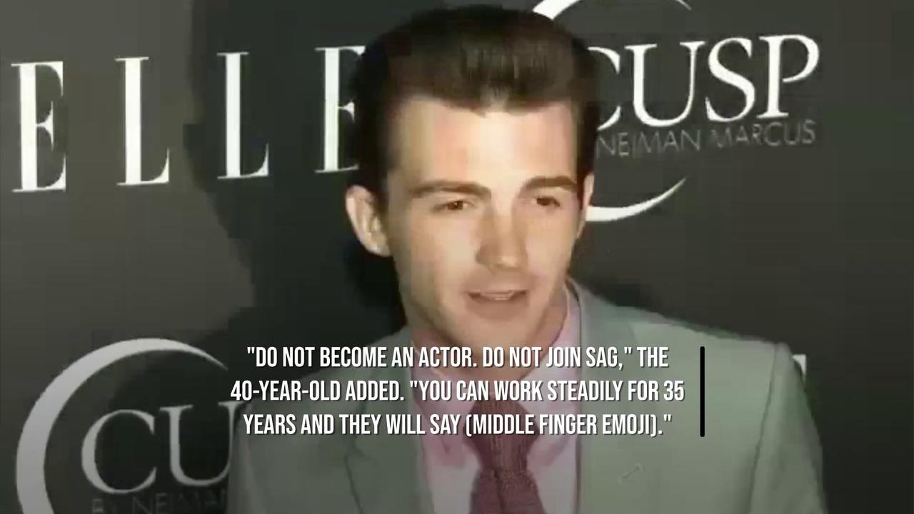 Video thumbnail for NEWS OF THE WEEK: Drake Bell blasts SAG-AFTRA after not qualifying for health insurance.