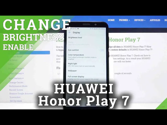 Video thumbnail for How to Activate Auto Brightness in HUAWEI Honor Play 7 – Automatic Display Intensity