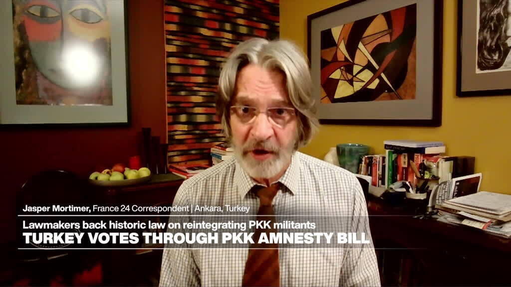 Video thumbnail for Turkey approves pardon-like bill for thousands of PKK militants