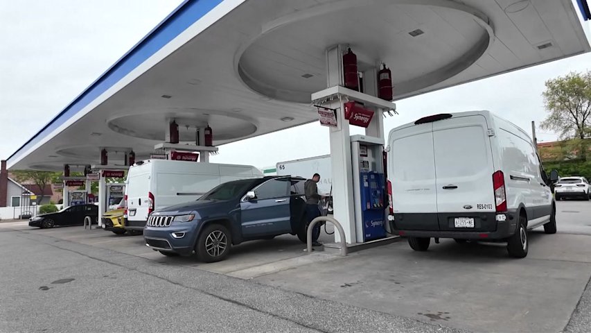Video thumbnail for Trump pushes for federal gas tax suspension as Long Islanders seek relief at the pump