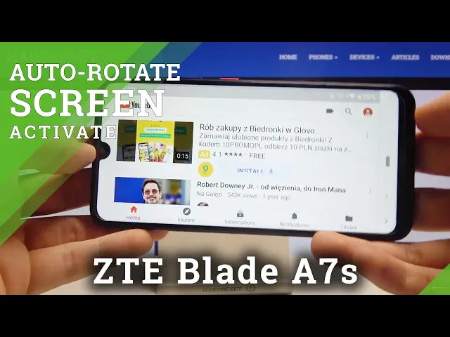 Video thumbnail for ZTE Blade A7s & Screen Auto-Rotation - Turn On Screen Rotation