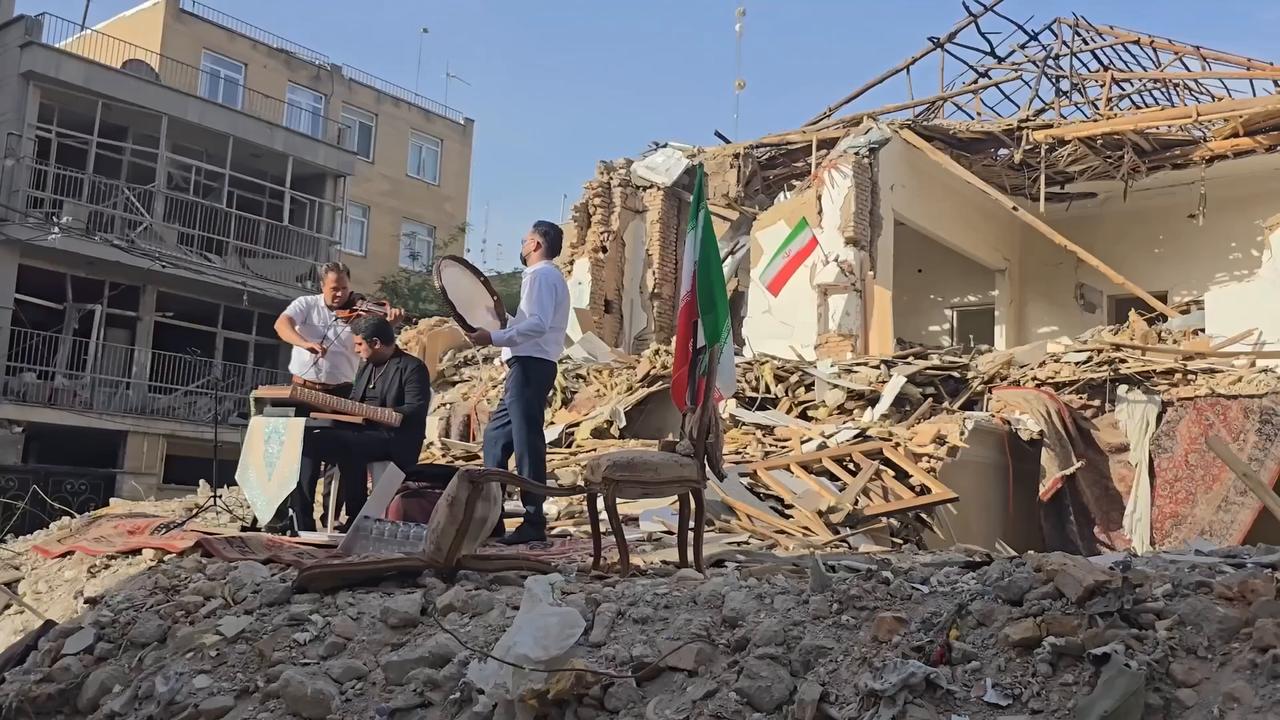 Video thumbnail for Iran: Tehran residents commemorate at synagogue targeted in US-Israeli strikes.