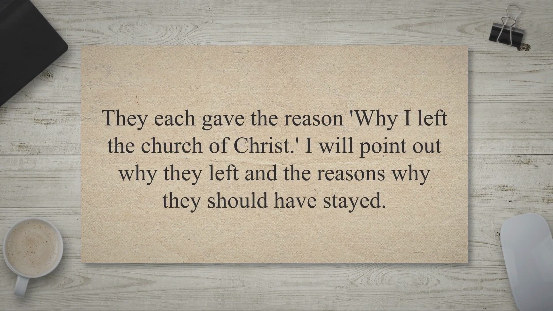 Video thumbnail for Why I Left the church of Christ | The Hidden Truth