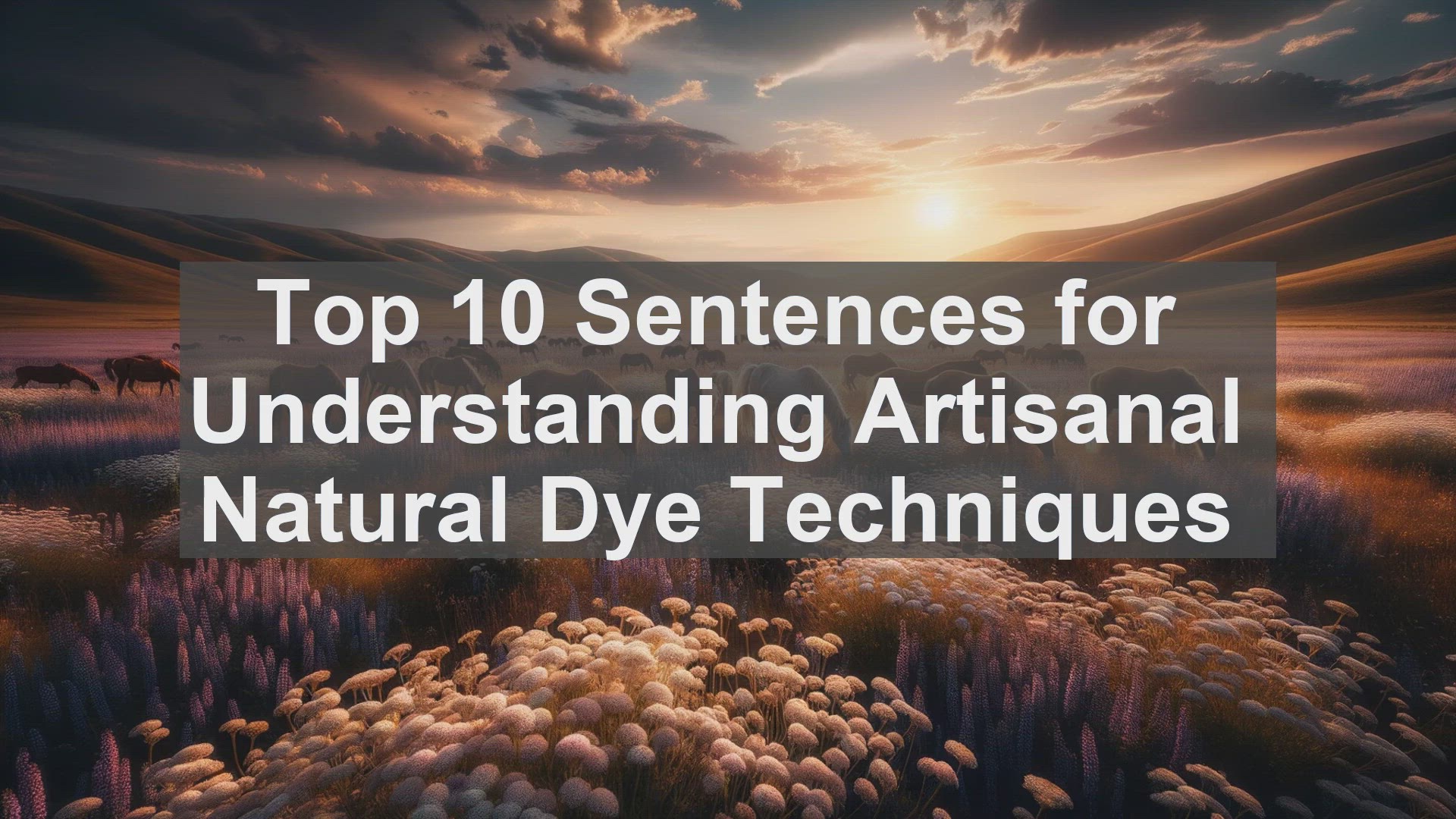 'Video thumbnail for Top 10 Sentences for Understanding Artisanal Natural Dye Techniques'