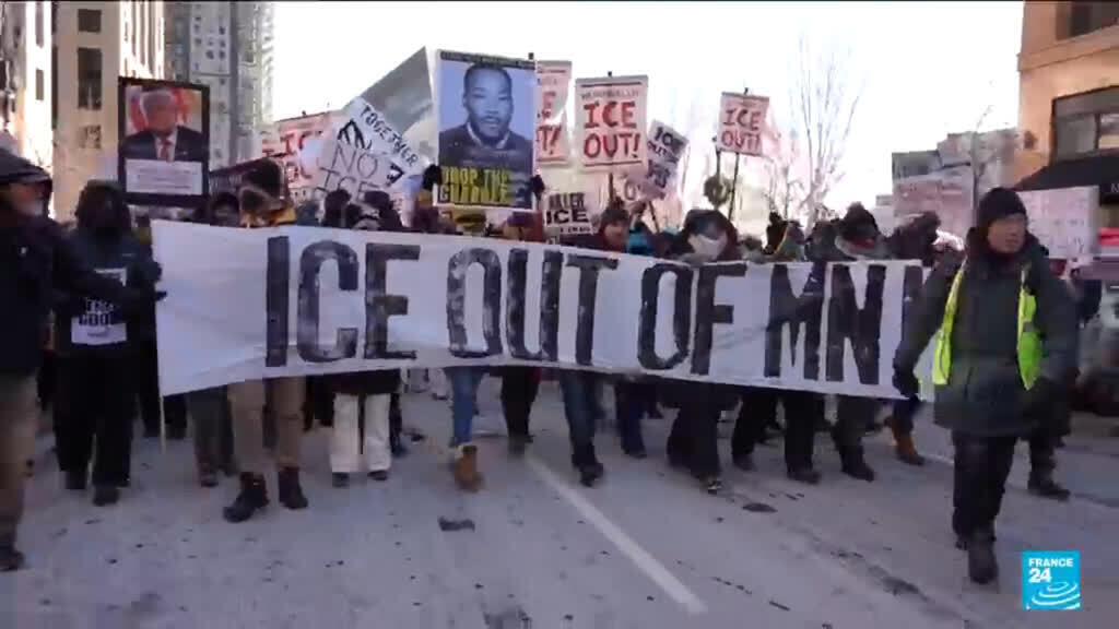 Video thumbnail for Mass anti-ICE protests in Minnesota