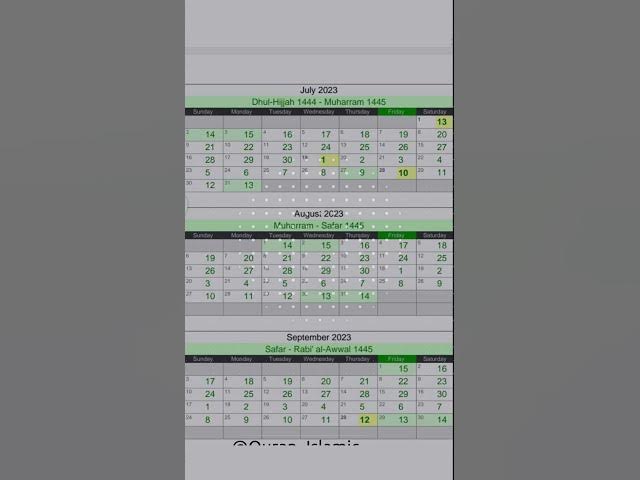 Video thumbnail for Islamic calendar 2023