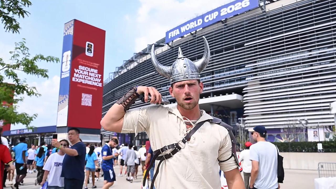 Video thumbnail for US: France face Sweden in World Cup last-32 clash in New Jersey.
