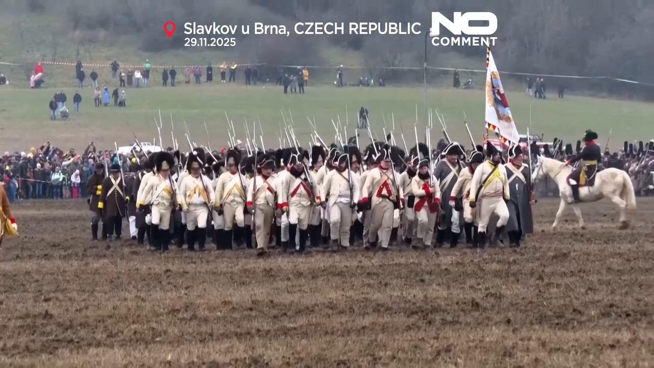 Video thumbnail for Thousands gather in Czech Republic to re-enact Napoleon’s Austerlitz victory over Russia and Austria