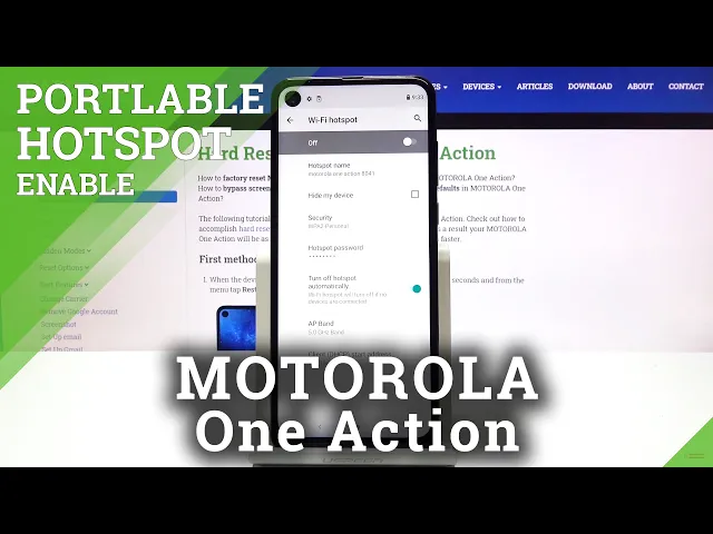 Video thumbnail for How to Use Portable Hotspot on Motorola One Action –  Share Internet