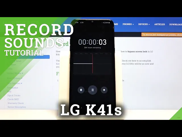 Video thumbnail for Create and Save Sound Recording - LG K41s and Voice Recorder App
