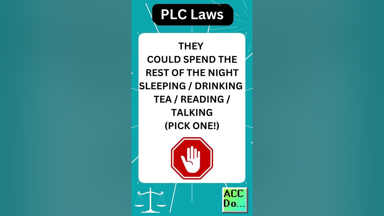 'Video thumbnail for PLC Laws #46.1 - IF IT HAPPENED ON NIGHT (ANOTHER) SHIFT THEN THEY PROBABLY...'