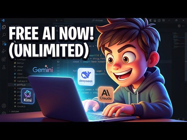Video thumbnail for 2 Ways To Get Free AI API Keys (Unlimited) | Gemini, DeepSeek, Kimi, Claude & More