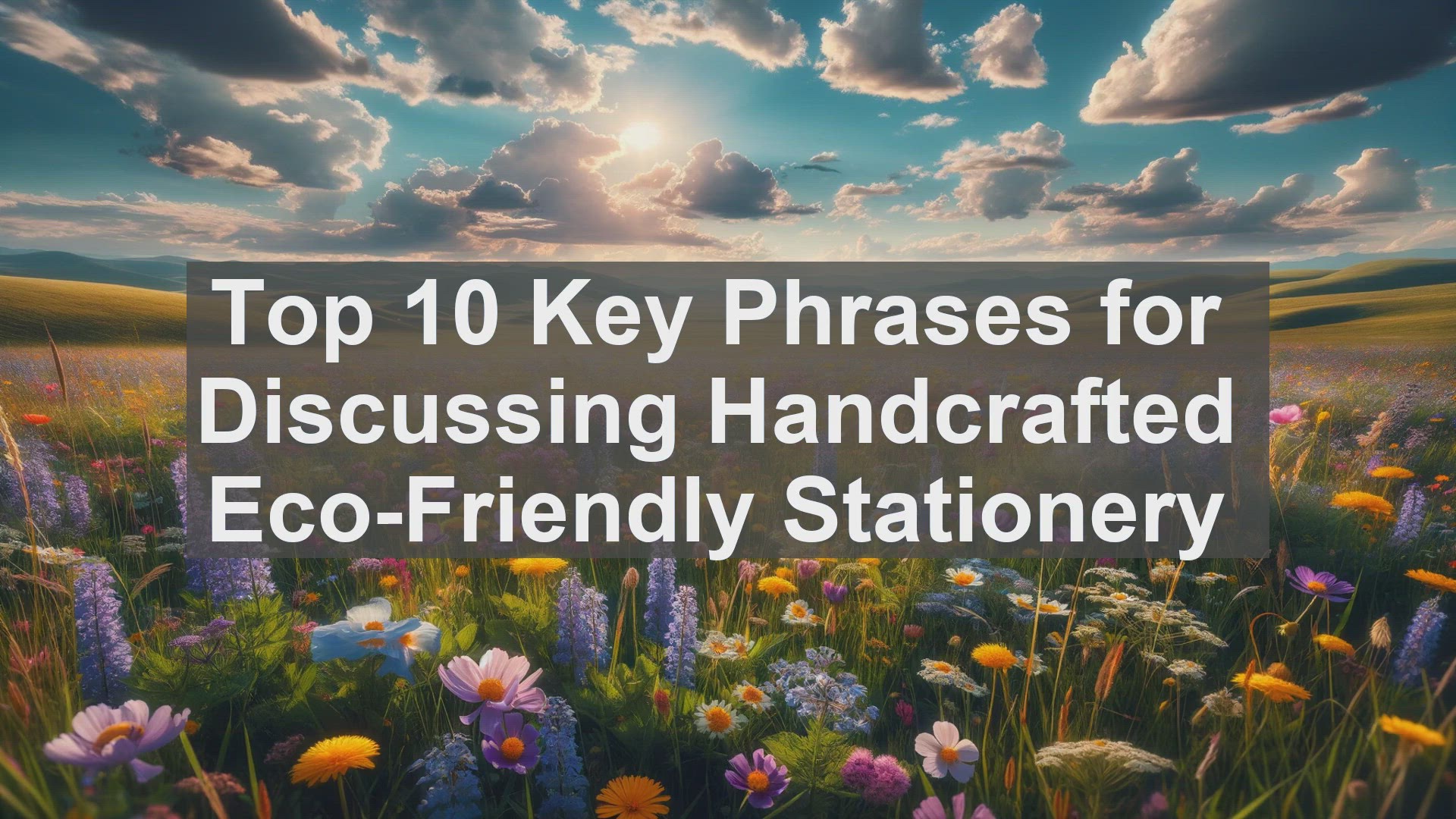 'Video thumbnail for Top 10 Key Phrases for Discussing Handcrafted Eco-Friendly Stationery'