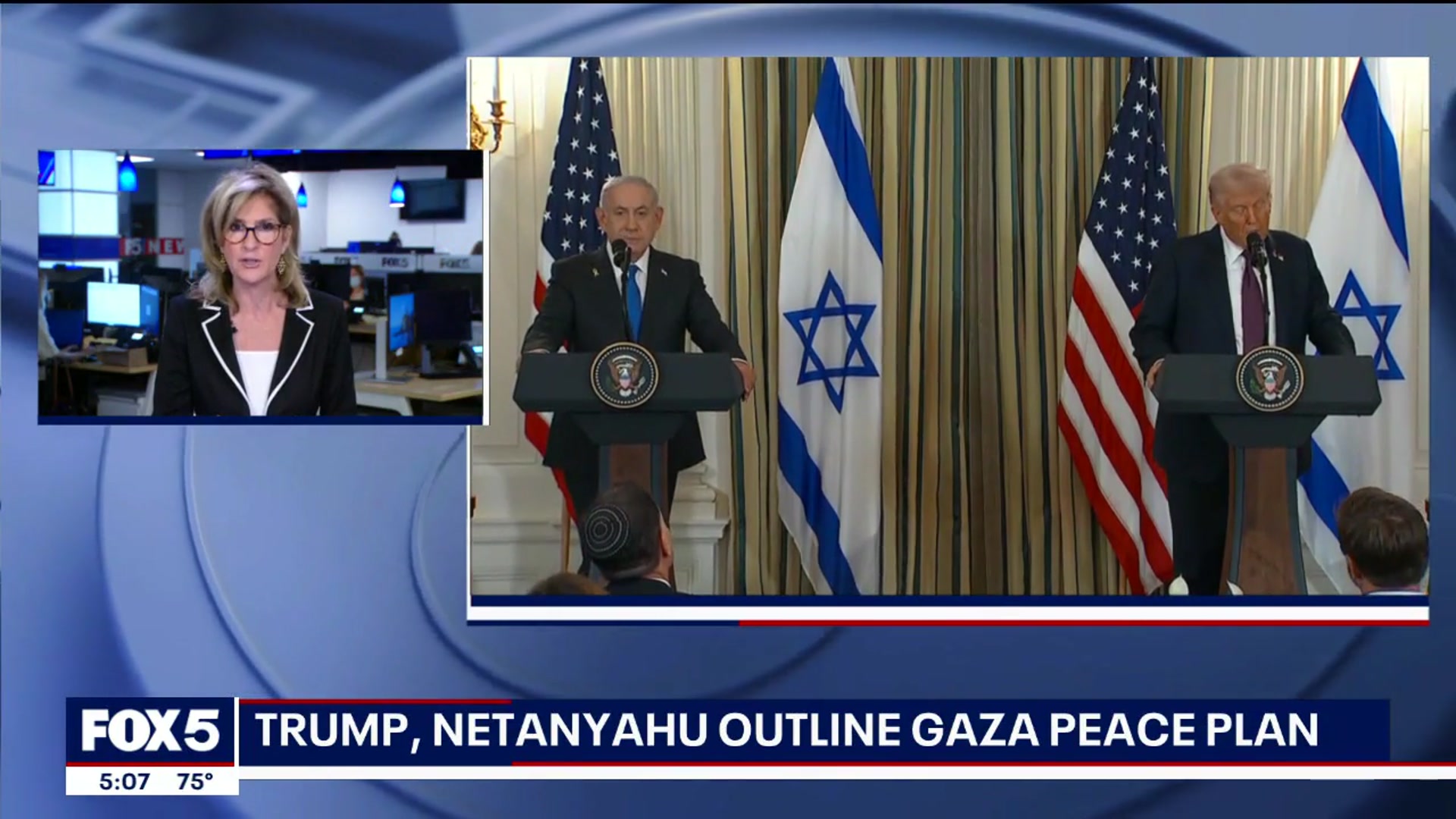 'Video thumbnail for Trump and Netanyahu announce plan to end Gaza war'
