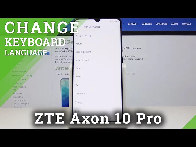 Video thumbnail for How to Change Keyboard Language in ZTE Axon 10 Pro – Keyboard Dictionary