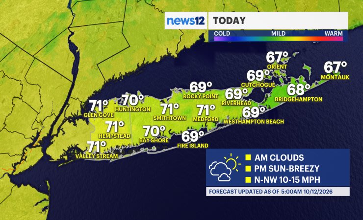 Video thumbnail for Sunshine returns and warmer temperatures for Long Island
