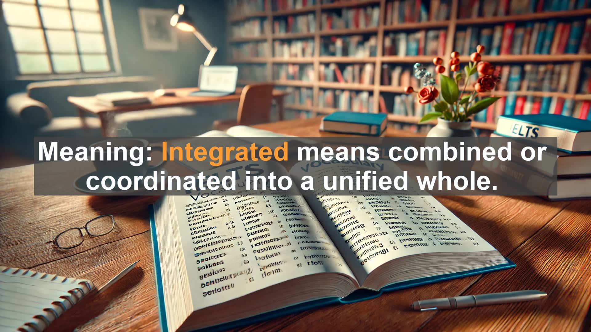'Video thumbnail for 5000 Must Know IELTS 8.0 Vocabulary - IELTS Vocabulary: Understanding and Using 'Integrated''