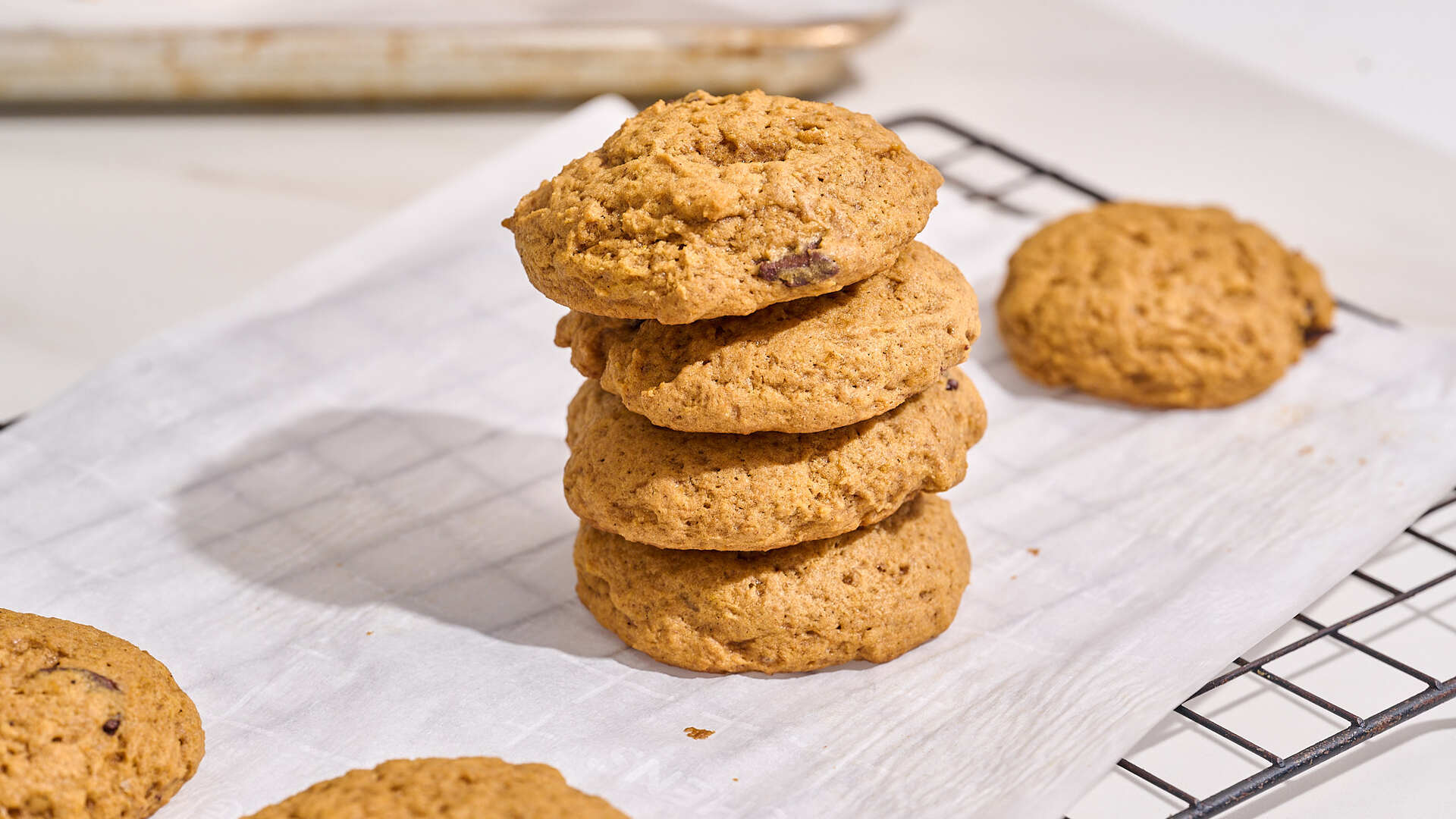 Video thumbnail for Pumpkin Chocolate Chip Cookies Recipe