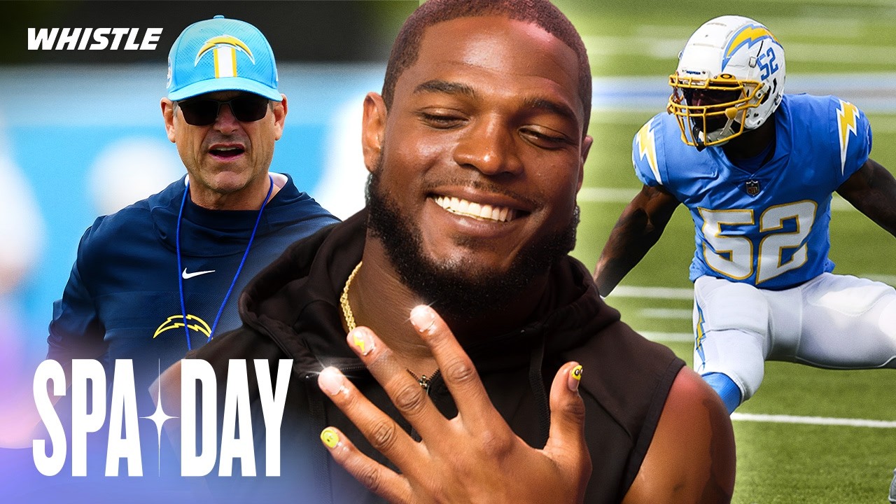 Video thumbnail for NFL Linebacker Talks Jim Harbaugh & Draft Night While Getting Nails Done!?
