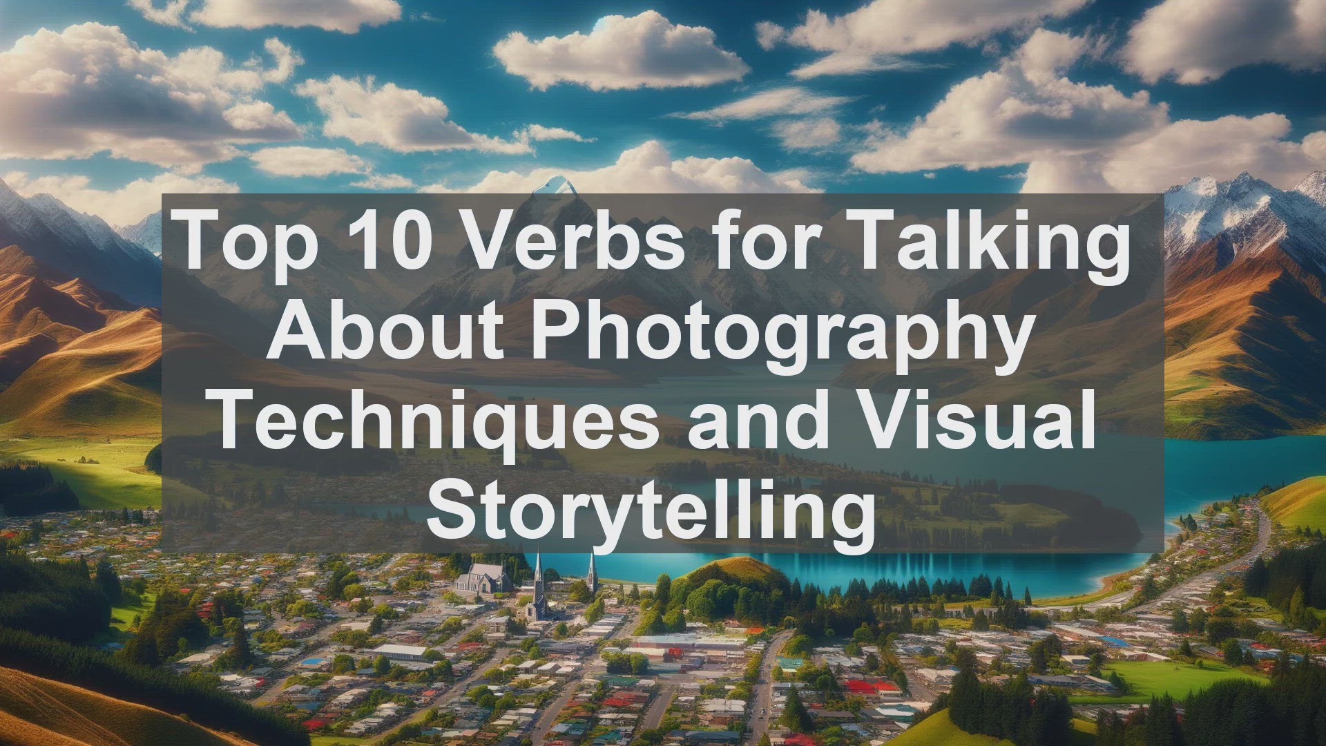 'Video thumbnail for Top 10 Verbs for Talking About Photography Techniques and Visual Storytelling'