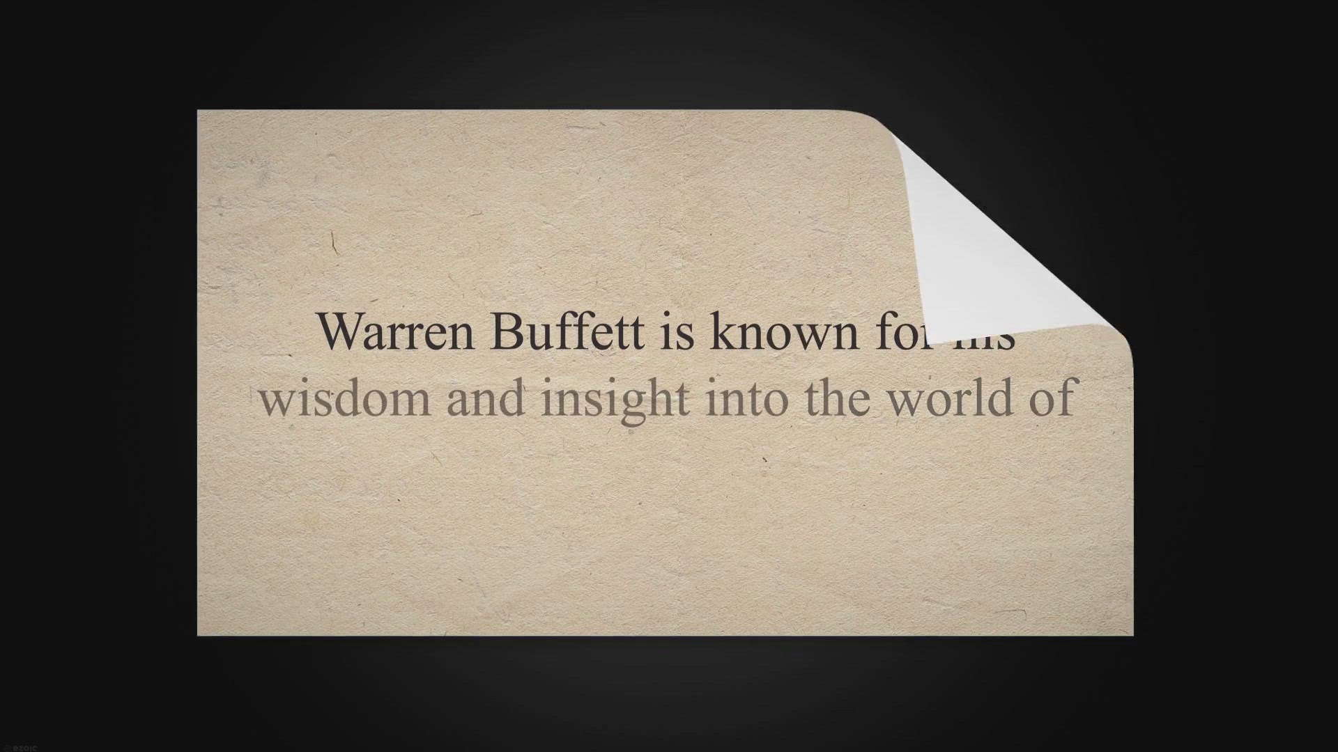 'Video thumbnail for The Wisdom of Warren Buffett:'