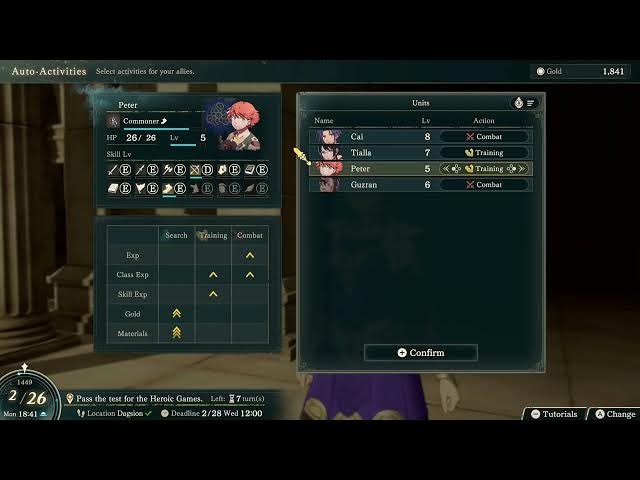 Video thumbnail for Fire Emblem: Fortune's Weave - Part 1 Cai's Path Chapter 3: Skip Ahead: Auto Activities Gameplay