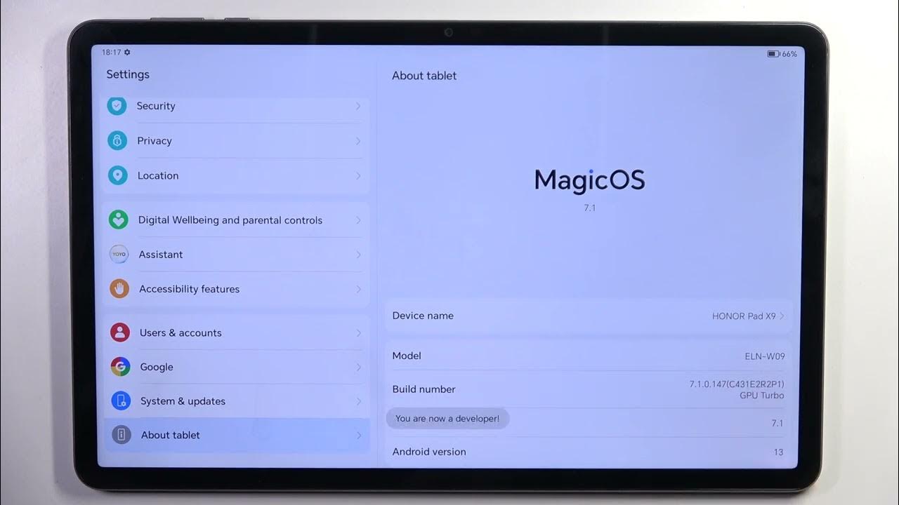 Video thumbnail for How to Activate Auto System Updates in Honor Pad X9 – Automatic System Updates