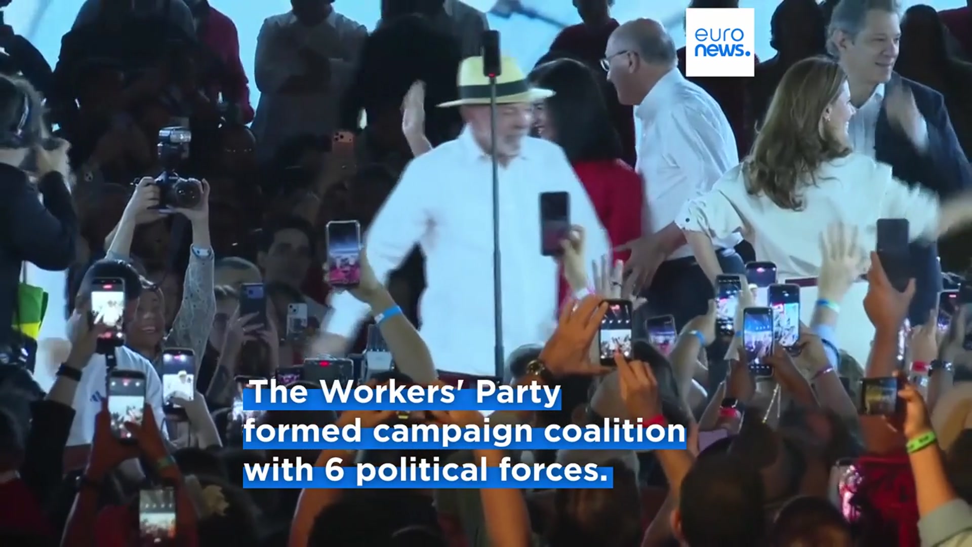 Video thumbnail for Lula da Silva formally launches bid for Brazil's presidency