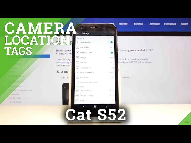Video thumbnail for How to Manage Camera Location Tags in CAT S52  - Add Location to Photo