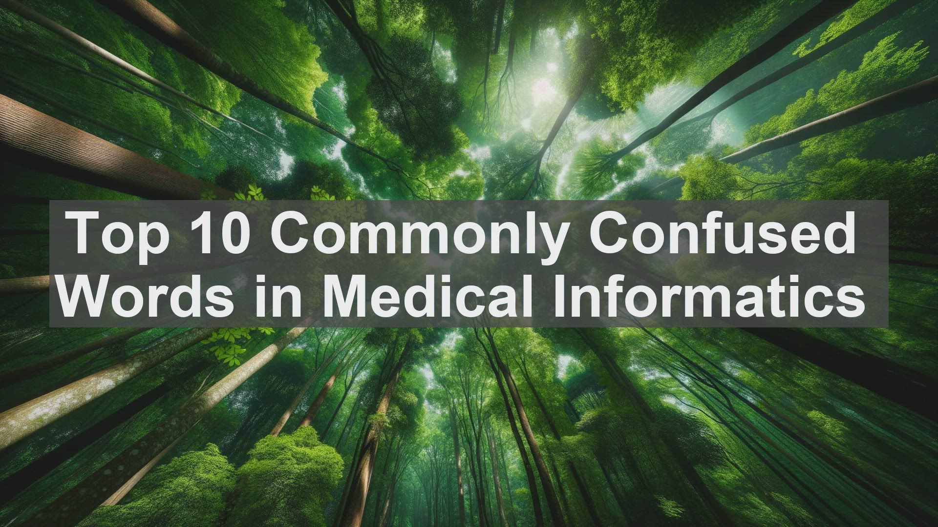 'Video thumbnail for Top 10 Commonly Confused Words in Medical Informatics'