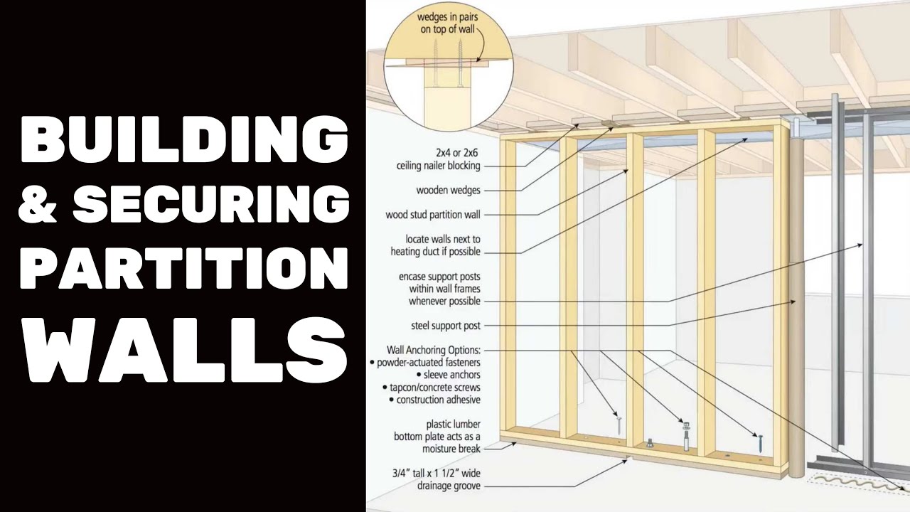 Video thumbnail for BASEMENT FINISHING COURSE VIDEO: Building & Securing Partition Walls