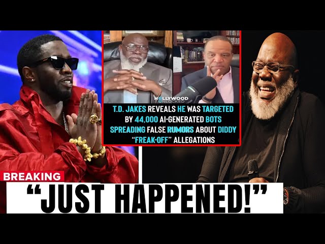 Video thumbnail for T.D. Jakes Fights Back: 44,000 AI Bots Tried to Destroy Him Over Diddy Scandal#ShockSpill