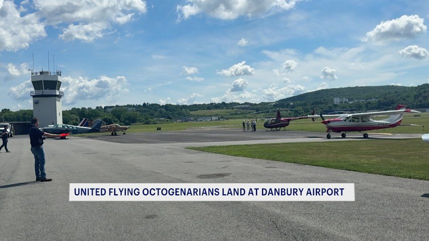 Video thumbnail for United Flying Octogenarians land at Danbury Airport