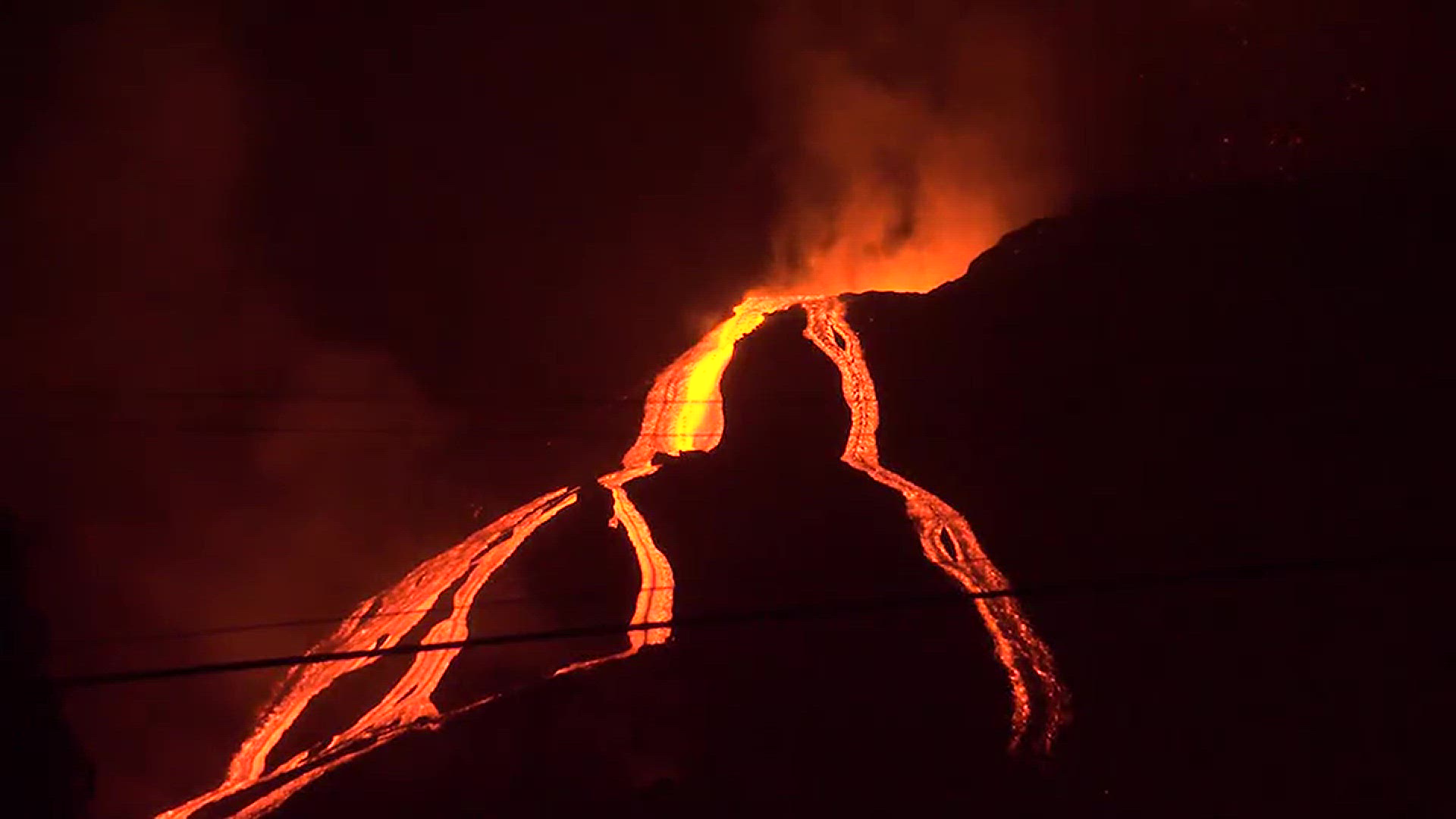 'Video thumbnail for Ausbruch auf La Palma hielt an - 2021'