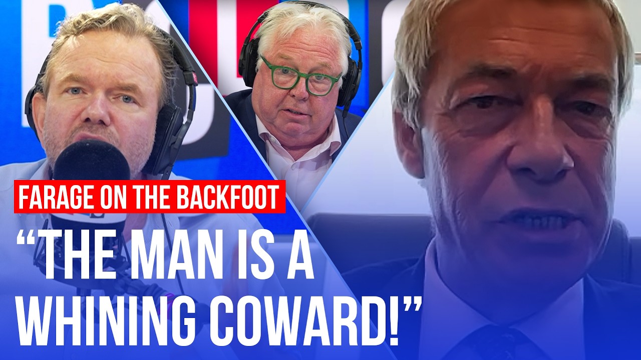 Video thumbnail for James O'Brien reacts to Nigel Farage 'coming out of hiding'