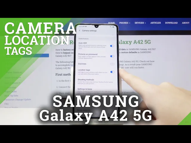 Video thumbnail for How to Enable Camera Location Tags in Samsung Galaxy A42 5G - Turn On/Off Geotags
