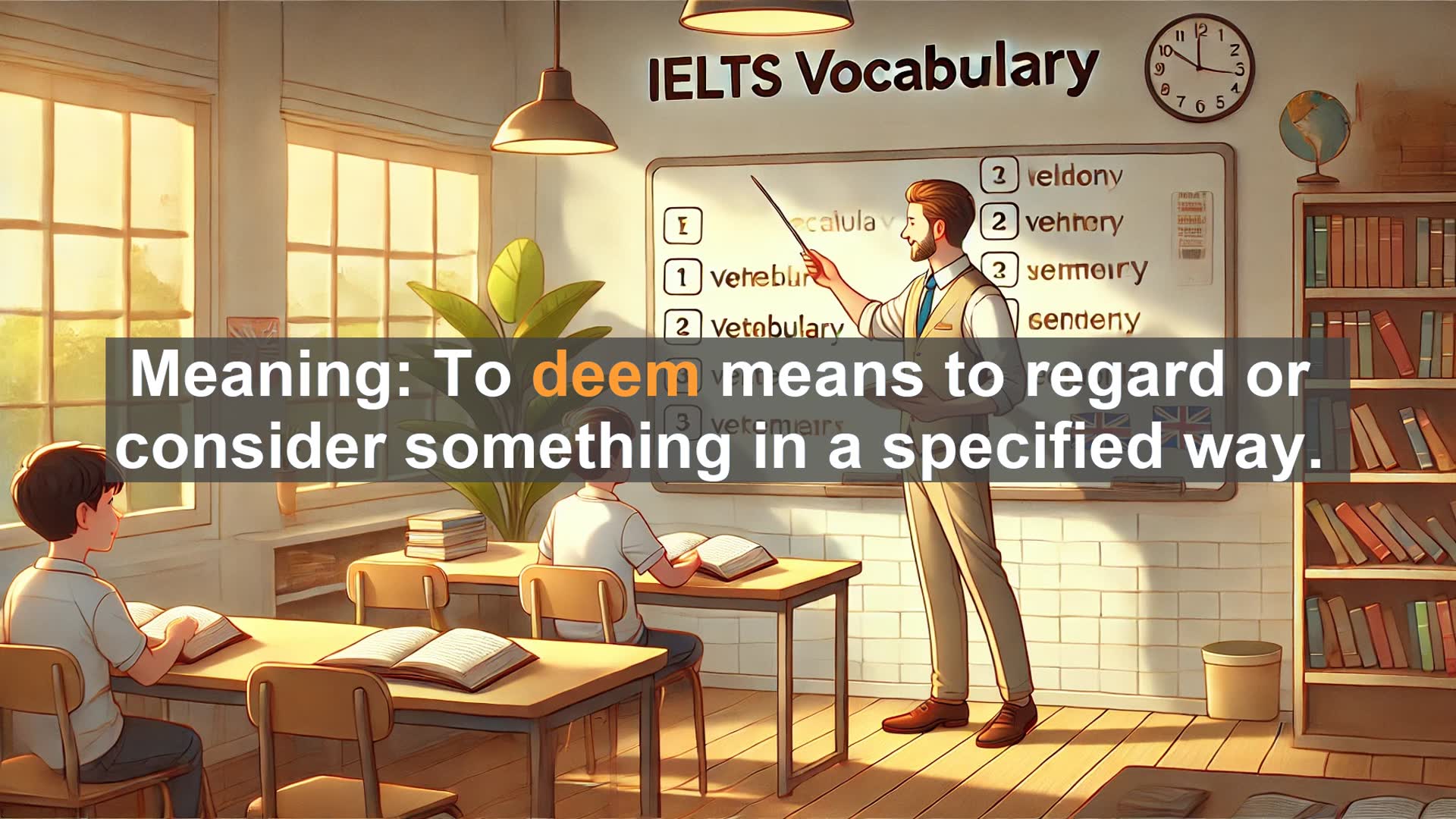 'Video thumbnail for 5000 Must Know IELTS 8.0 Vocabulary - IELTS Vocabulary: How to Use 'Deem' Correctly'