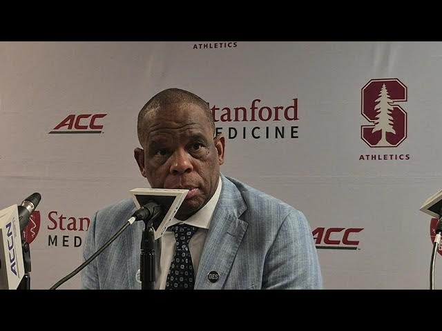 Video thumbnail for #UNC coach Hubert Davis after loss at Stanford